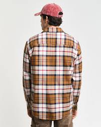 herringbone check overshirt